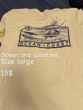Ocean + Coast Men's Short Sleeve Graphic Tee - Pale Yellow